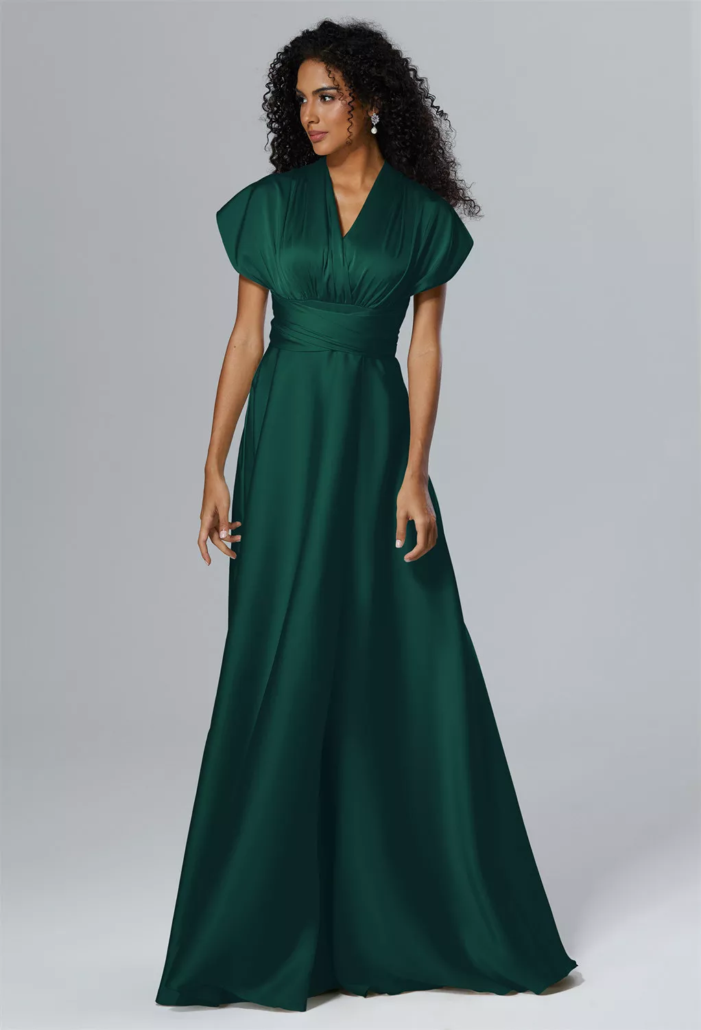 AW Salome Hunter Green  Convertibile Convertible Bridesmaid Dresses
